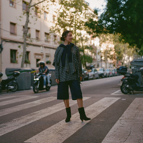 Fiona botki, czekoladowy brąz welur | Balagan Studio