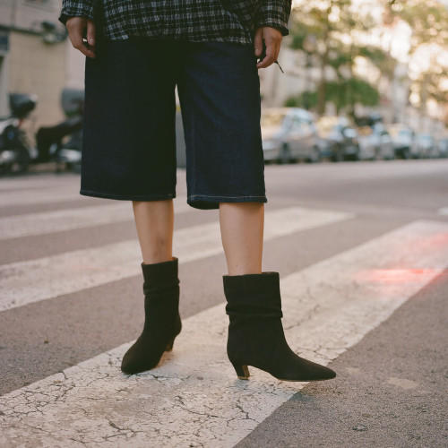 Fiona Boots, dark chocolate velvet| Balagan Studio