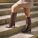 Nancy High Boots, deep brown