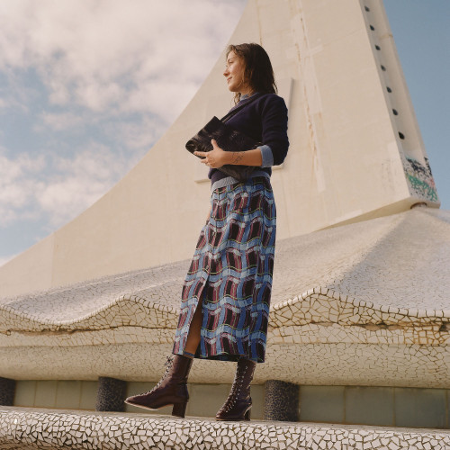 Emma botki, bordowy połysk | Balagan Studio