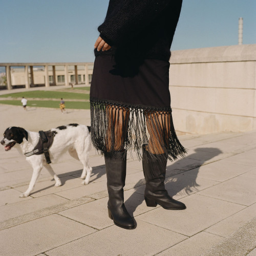 Abby High Boots, waxed black | Balagan Studio