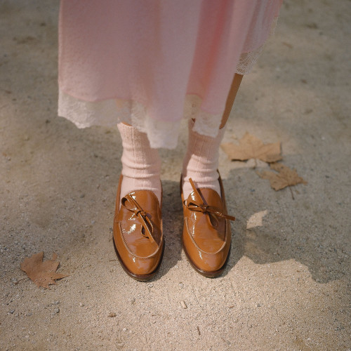 Raphael Flats, glossy caramel | Balagan Studio