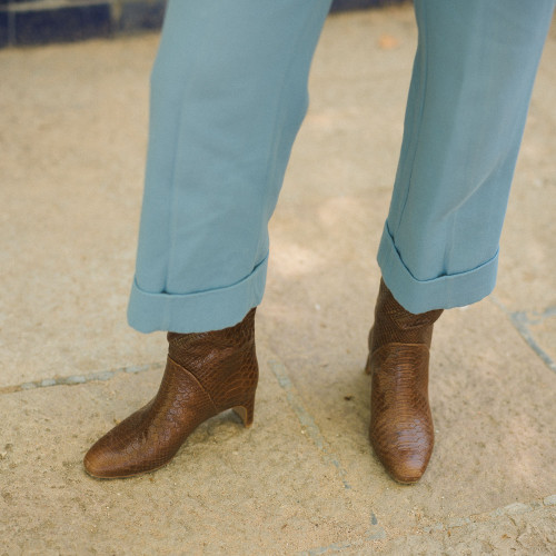 Adina Boots, caramel croco | Balagan Studio