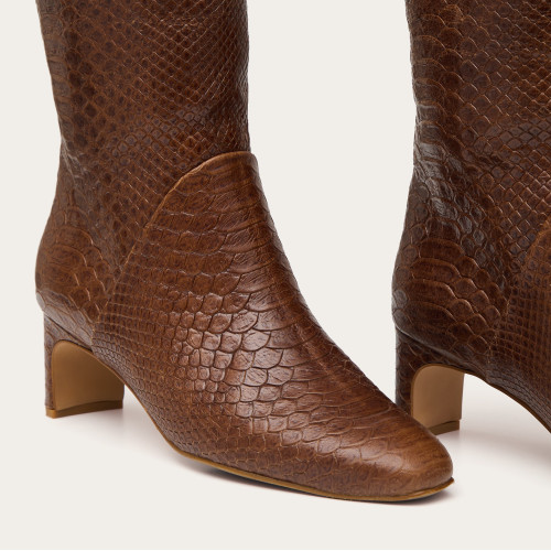Adina Boots, caramel croco | Balagan Studio