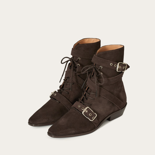 Aster Boots, dark chocolate velvet | Balagan Studio