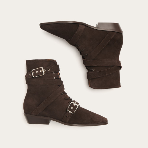 Aster Boots, dark chocolate velvet | Balagan Studio
