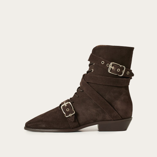 Aster Boots, dark chocolate velvet | Balagan Studio