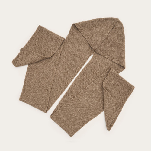 Irena Hooded Scarf, coffee | Balagan Studio