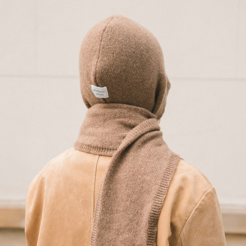 Irena Hooded Scarf, coffee | Balagan Studio