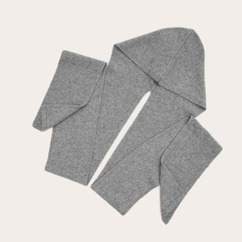 Irena Hooded Scarf, grey | Balagan Studio