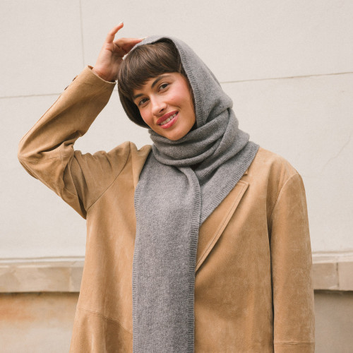 Irena szalik z kapturem, szary | Balagan Studio