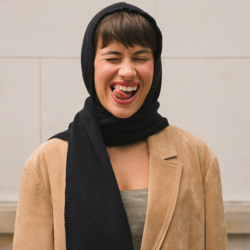 Irena Hooded Scarf, navy | Balagan Studio