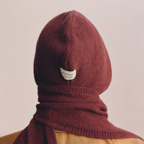 Irena szalik z kapturem, bordowy | Balagan Studio
