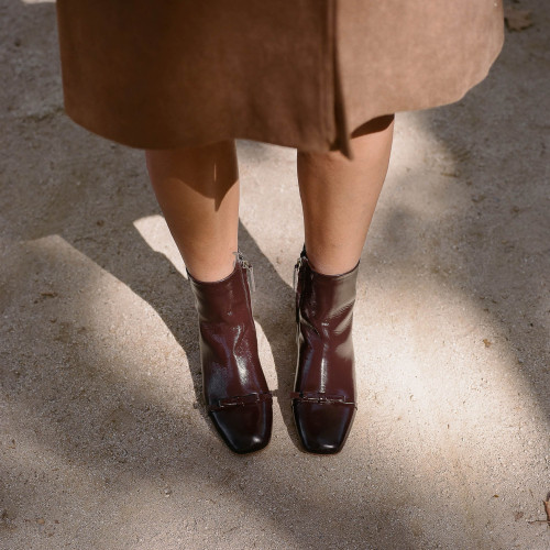 Livia Boots, glossy brown | Balagan Studio