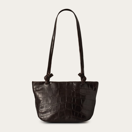 Lucyna Bag M, brown croco | Balagan Studio