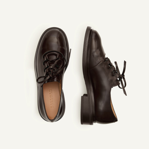 Niki Flats, glossy brown| Balagan Studio