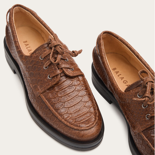 Yacht Flats, caramel croco | Balagan Studio