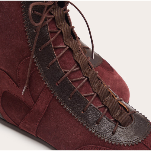 Marit Boots, claret velvet | Balagan Studio