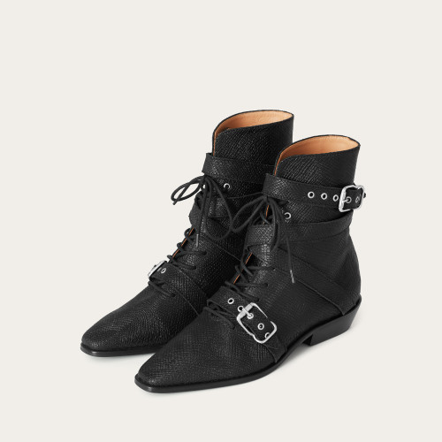 Aster Boots, black lizard pattern | Balagan Studio