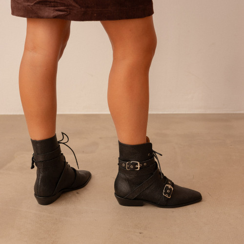 Aster Boots, black lizard pattern | Balagan Studio