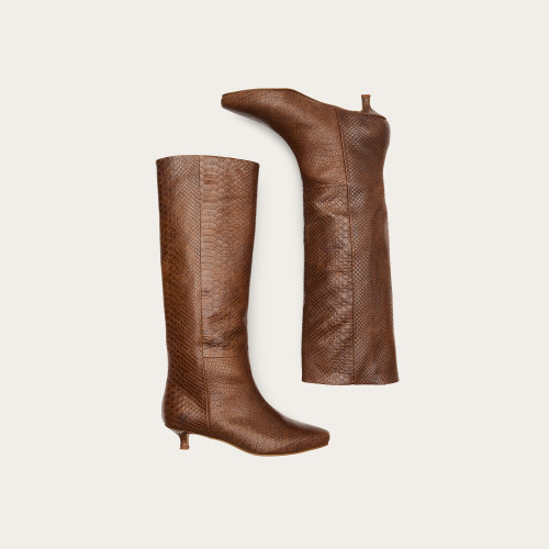 Stockholm Boots, caramel croco I  Balagan Studio