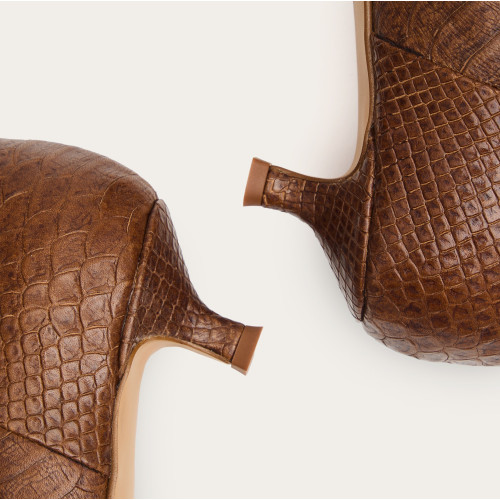 Stockholm Boots, caramel croco I  Balagan Studio