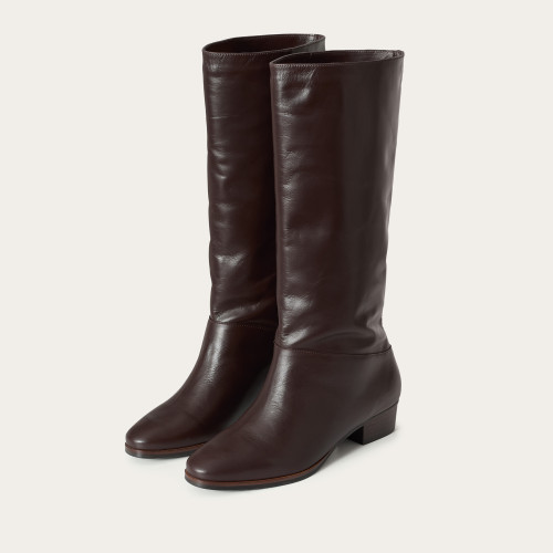 Martha High Boots, deep brown | Balagan Studio