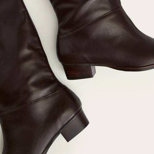 Martha High Boots, deep brown | Balagan Studio