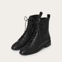 Tzava Boots, black python pattern