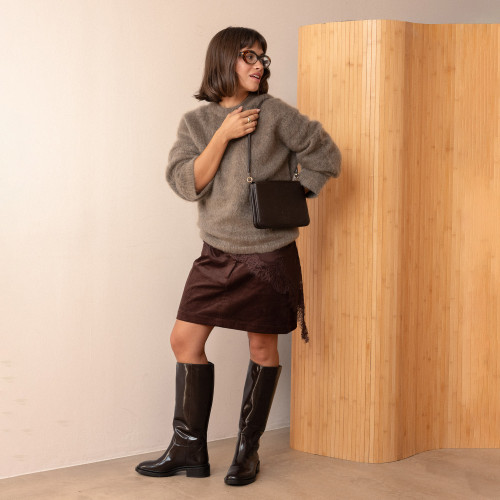 Robyn High Boots, glossy brown I  Balagan Studio