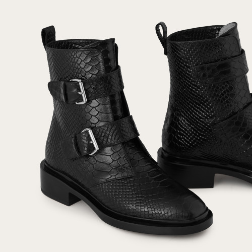 Anya boots, black python pattern | Balagan Studio