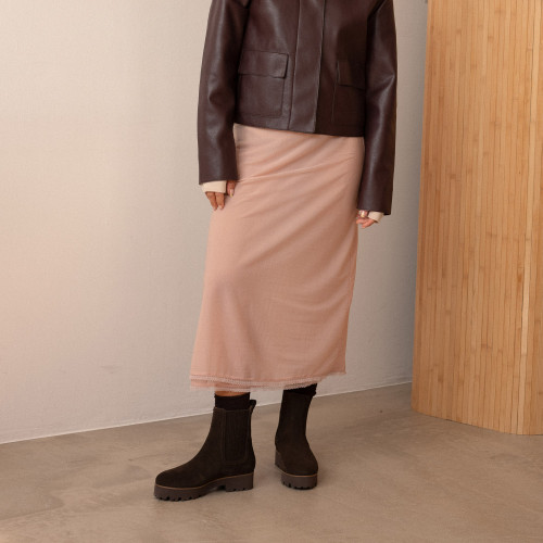 Trisha Boots, dark chocolate velvet | Balagan Studio