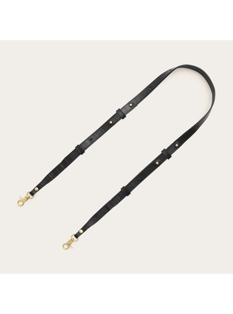 Bag Strap, black croco | Balagan Studio