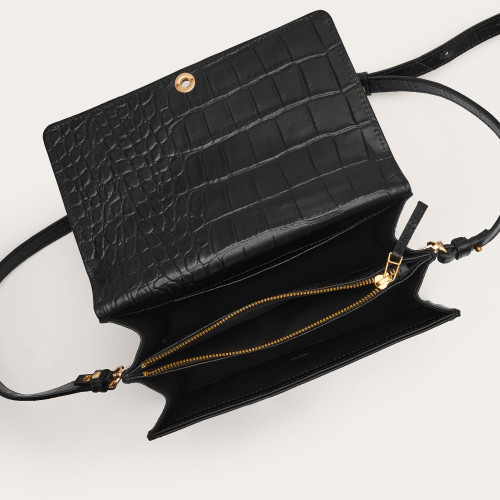 Jubilee Bag torebka M, czarny wzór krokodyla | Balagan Studio