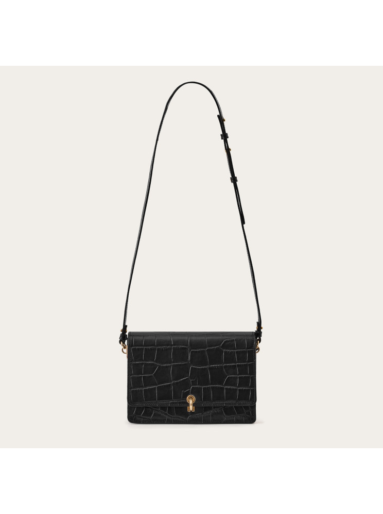 Jubilee Bag M, black croco | Balagan Studio