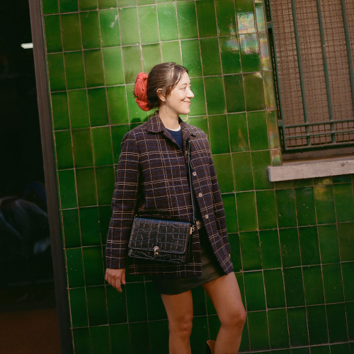 Jubilee Bag M, black croco | Balagan Studio