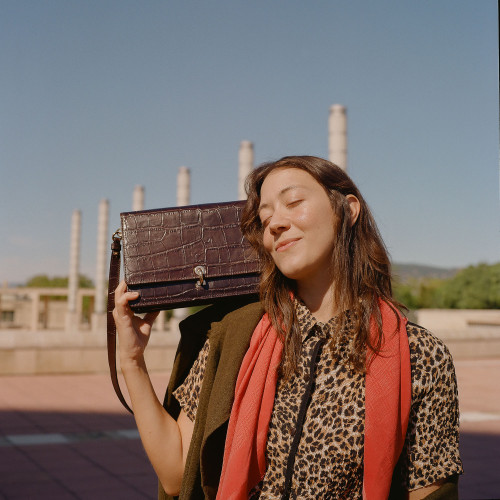 Jubilee Bag torebka M, brązowy wzór krokodyla | Balagan Studio