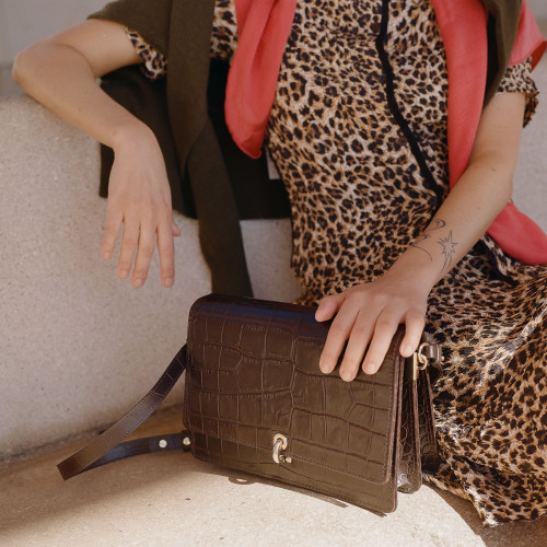 Jubilee Bag M, brown croco | Balagan Studio