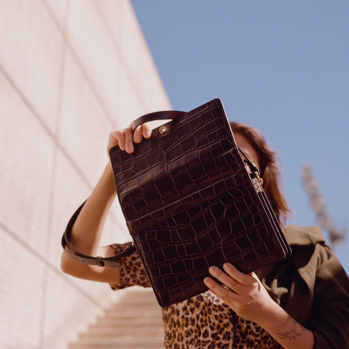 Jubilee Bag M, brown croco | Balagan Studio