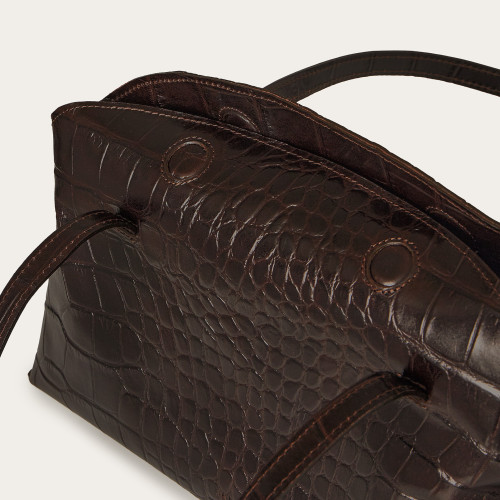 Envelope Bag M, brown croco | Balagan Studio