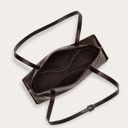 Envelope Bag M, brown croco | Balagan Studio