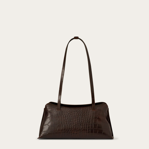 Envelope Bag M, brown croco | Balagan Studio