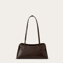 Envelope Bag M, brown croco