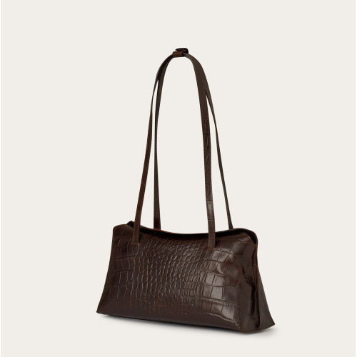 Envelope Bag M, brown croco | Balagan Studio