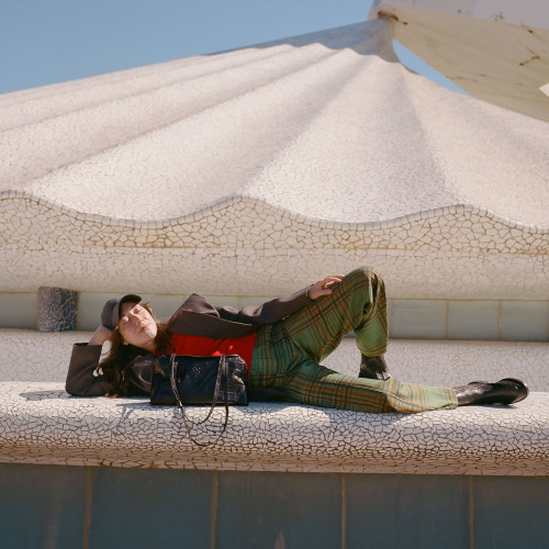 Envelope torebka M, brązowy wzór krokodyla | Balagan Studio