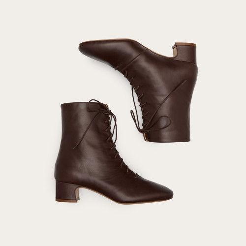 Victoria botki, ciemny brąz | Balagan Studio