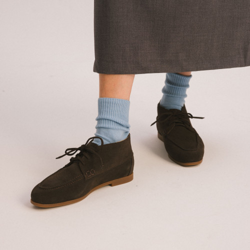 Tessa Flats, dark chocolate velvet | Balagan Studio