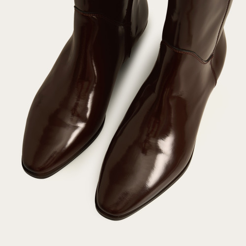 Peggy High Boots, glossy brown | Balagan Studio