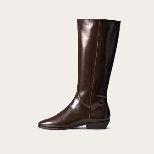 Peggy High Boots, glossy brown | Balagan Studio