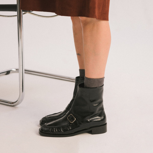 Umbria Boots, glossy black | Balagan Studio